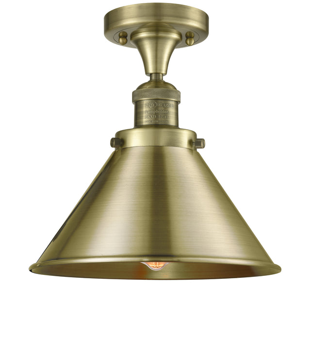 Innovations - 517-1CH-AB-M10-AB - One Light Semi-Flush Mount - Franklin Restoration - Antique Brass