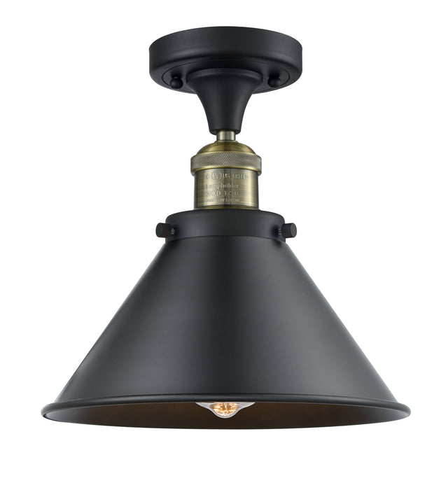 Innovations - 517-1CH-BAB-M10-BK - One Light Semi-Flush Mount - Franklin Restoration - Black Antique Brass