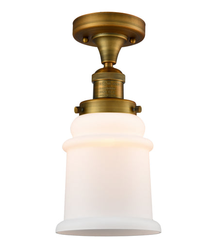 Franklin Restoration One Light Semi-Flush Mount Brushed Brass