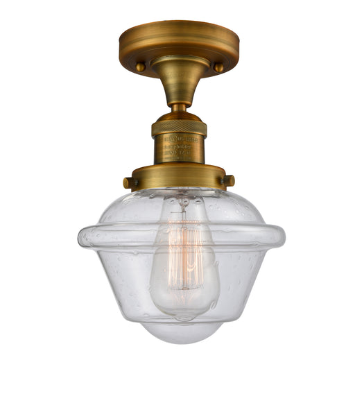 Innovations - 517-1CH-BB-G534 - One Light Semi-Flush Mount - Franklin Restoration - Brushed Brass