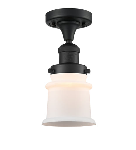 Franklin Restoration One Light Semi-Flush Mount Matte Black