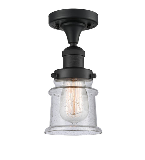 Franklin Restoration One Light Semi-Flush Mount Matte Black