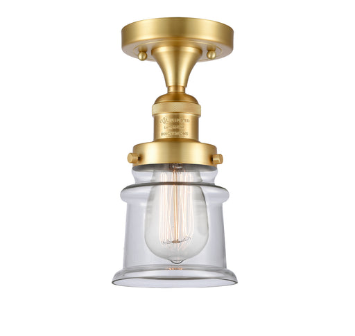 Franklin Restoration One Light Semi-Flush Mount Satin Gold