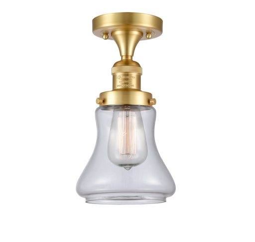 Franklin Restoration One Light Semi-Flush Mount Satin Gold