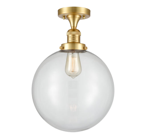 Franklin Restoration One Light Semi-Flush Mount Satin Gold