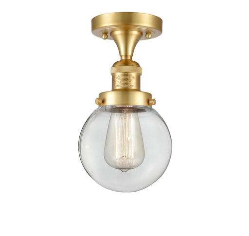 Innovations - 517-1CH-SG-G202-6 - One Light Semi-Flush Mount - Franklin Restoration - Satin Gold