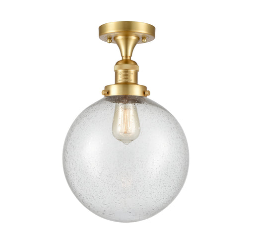 Innovations - 517-1CH-SG-G204-10 - One Light Semi-Flush Mount - Franklin Restoration - Satin Gold