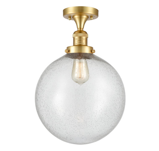 Innovations - 517-1CH-SG-G204-12 - One Light Semi-Flush Mount - Franklin Restoration - Satin Gold