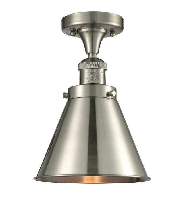 Innovations - 517-1CH-SN-M13-SN - One Light Semi-Flush Mount - Franklin Restoration - Brushed Satin Nickel