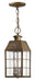 Hinkley - 2372AS - Two Light Hanging Lantern - Nantucket - Aged Brass