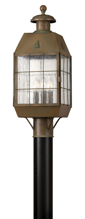 Hinkley - 2371AS - Three Light Post Top/ Pier Mount - Nantucket - Aged Brass