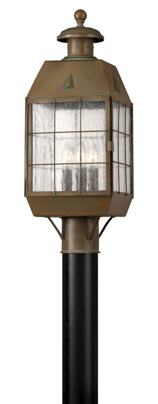 Hinkley - 2371AS - Three Light Post Top/ Pier Mount - Nantucket - Aged Brass