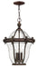Hinkley - 2442CB - Three Light Hanging Lantern - San Clemente - Copper Bronze