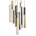 Modern Forms - PD-64815R-BK/AB-BK - LED Chandelier - Chaos - Black & Aged Brass & Black