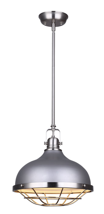 Canarm - IPL447B01BNY - One Light Pendant - Gunnar - Grey/Brushed Nickel