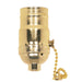 Satco - 80-1006 - On-Off Pull Chain Socket - Brite Gilt