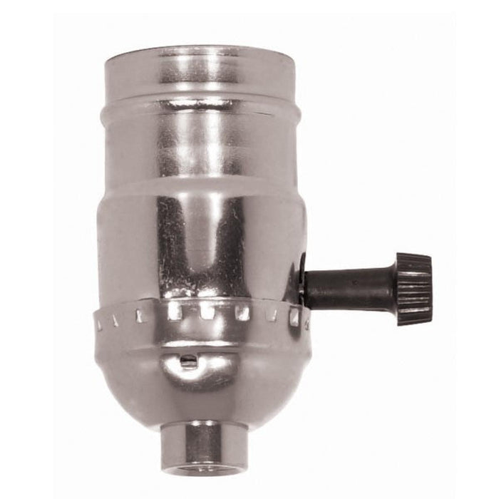 Satco - 80-1013 - On-Off Turn Knob Socket With Removable Knob - Nickel