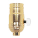 Satco - 80-1014 - Full Range Turn Knob Dimmer Socket - Brite Gilt