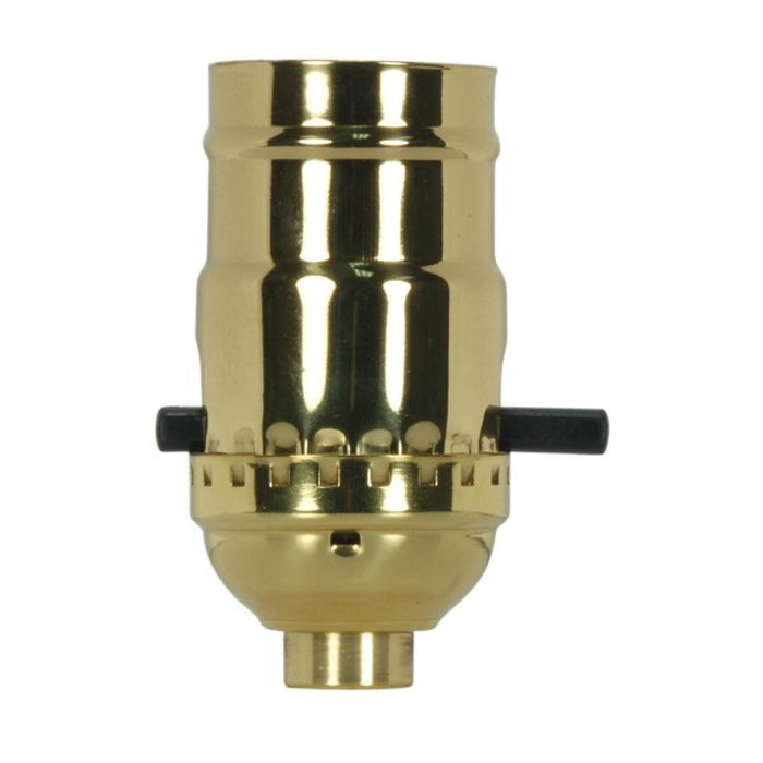 Satco - 80-1022 - On-Off Push Thru Socket - Polished Brass