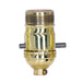 Satco - 80-1032 - On-Off Push Thru Socket - Polished Brass