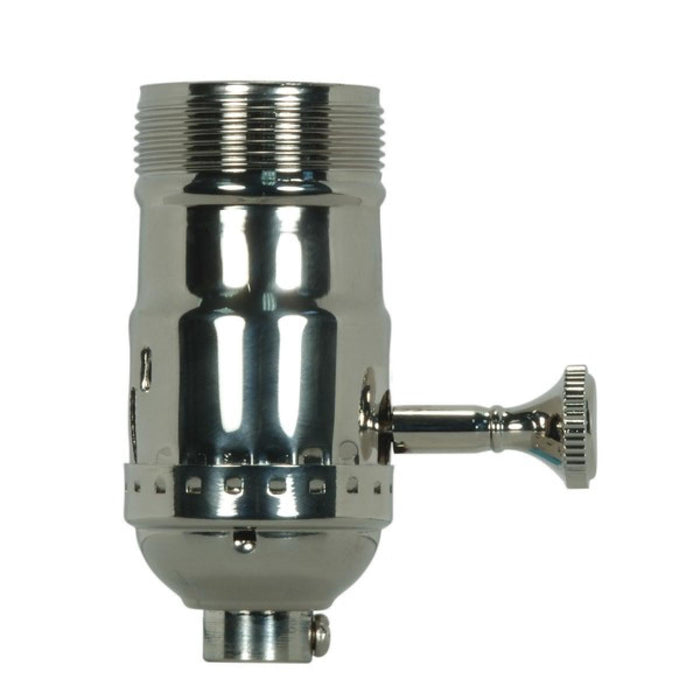 Satco - 80-1045 - Full Range Turn Knob Dimmer Socket - Polished Nickel