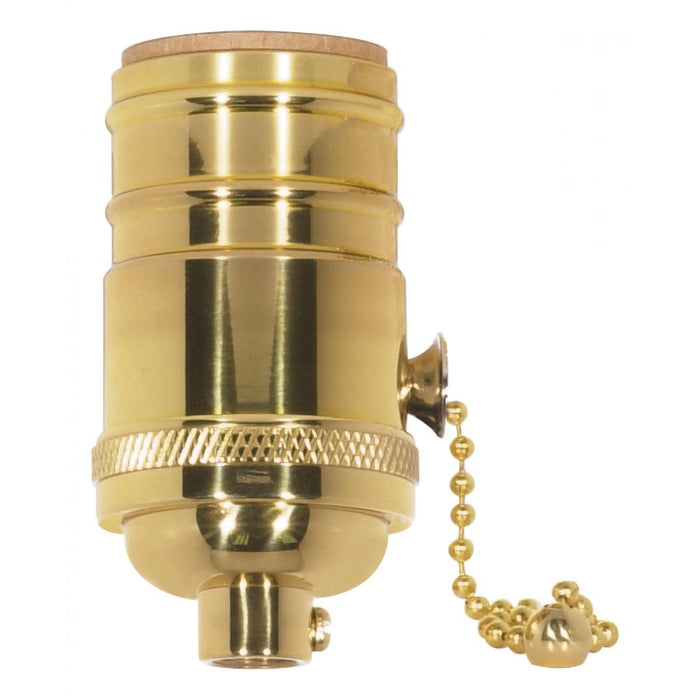 Satco - 80-1052 - On-Off Pull Chain Socket - Polished Brass