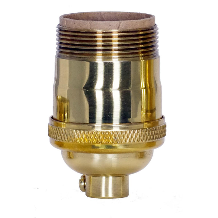 Satco - 80-1056 - Short Keyless Socket - Polished Brass