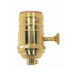 Satco - 80-1058 - On-Off Turn Knob Socket - Polished Brass
