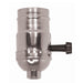 Satco - 80-1101 - On-Off Turn Knob Socket With Removable Knob - Nickel