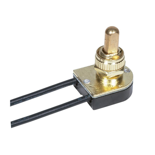 Satco - 80-1124 - On-Off Metal Push Switch - Brass Plated
