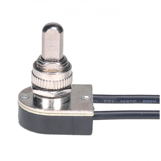 Satco - 80-1125 - On-Off Metal Push Switch - Nickel Plated