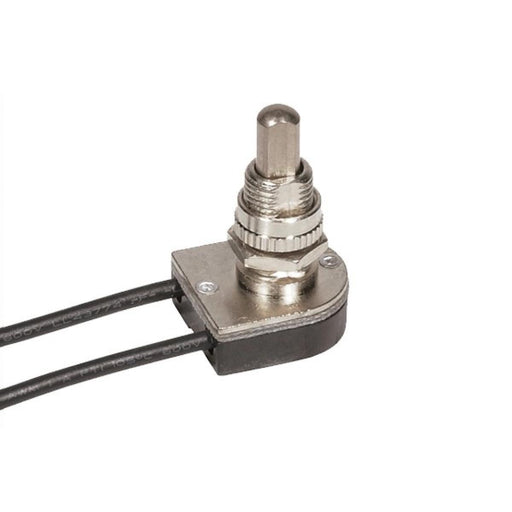 Satco - 80-1127 - On-Off Metal Push Switch - Nickel Plated