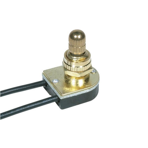 Satco - 80-1132 - On-Off Metal Rotary Switch - Brass Plated