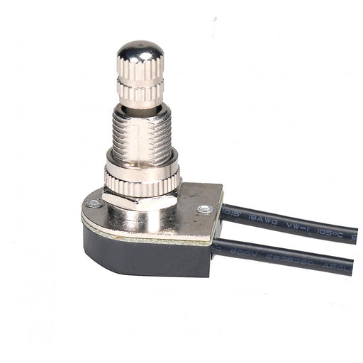 Satco - 80-1135 - On-Off Metal Rotary Switch - Nickel Plated