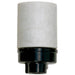 Satco - 80-1150 - Keyless Porcelain Socket With Phenolic 1/8 Ips Cap - White