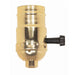 Satco - 80-1159 - On-Off Turn Knob Socket With Removable Knob - Brite Gilt