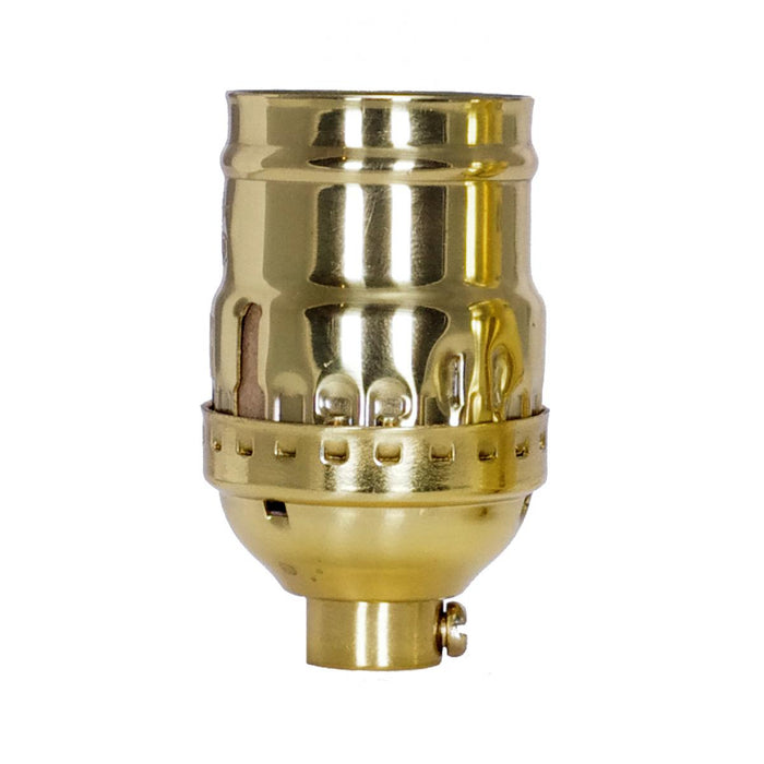 Satco - 80-1177 - Short Keyless Socket - Polished Brass