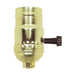 Satco - 80-1193 - On-Off Turn Knob Socket With Removable Knob - Brite Gilt