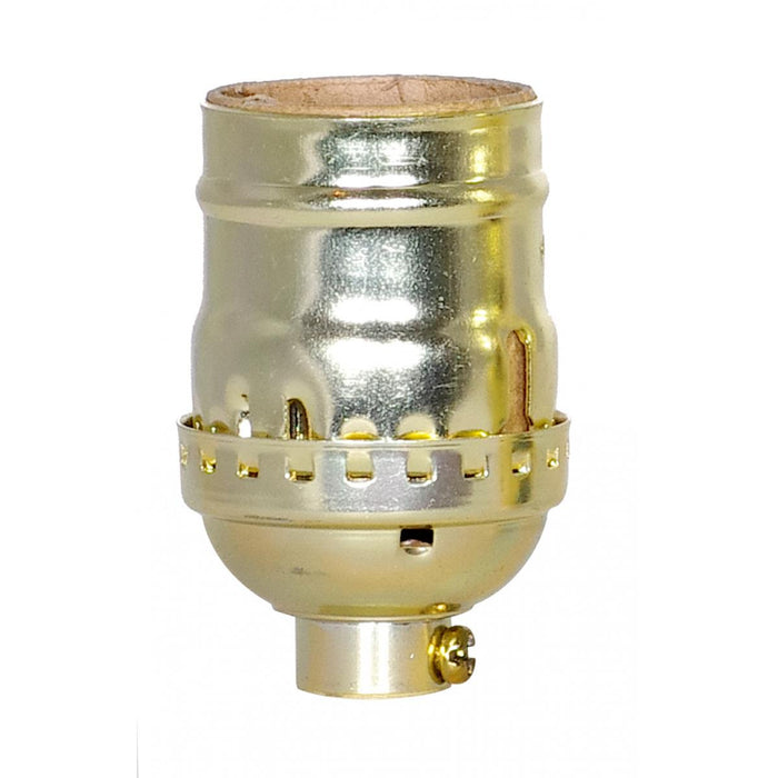 Satco - 80-1194 - Short Keyless Socket - Brite Gilt