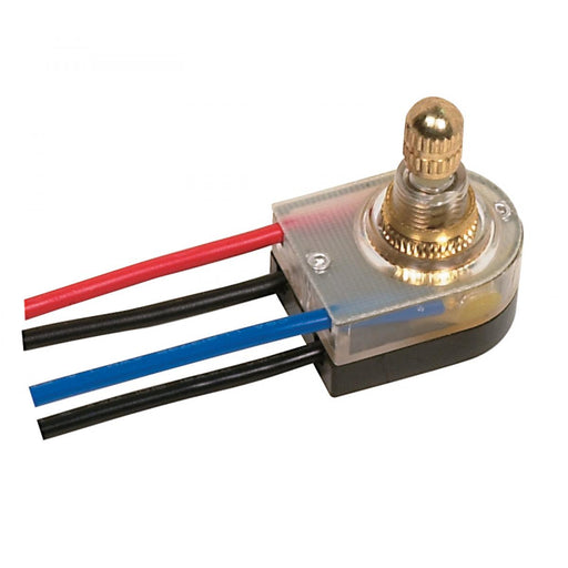 Satco - 80-1359 - On-Off Lighted Rotary Switch - Brass Plated