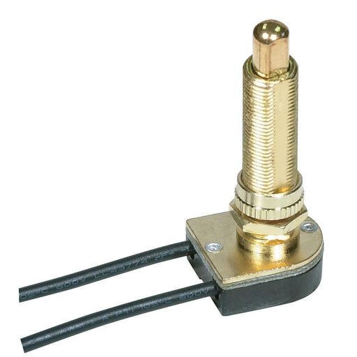 Satco - 80-1409 - On-Off Metal Push Switch - Brass Plated