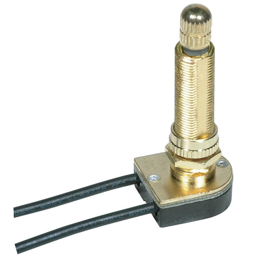 Satco - 80-1413 - On-Off Metal Rotary Switch - Brass Plated