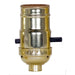 Satco - 80-1565 - On-Off Push Thru Socket - Brite Gilt