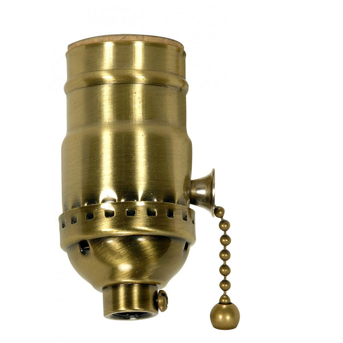 Satco - 80-1739 - On-Off Pull Chain Socket - Satin Brass