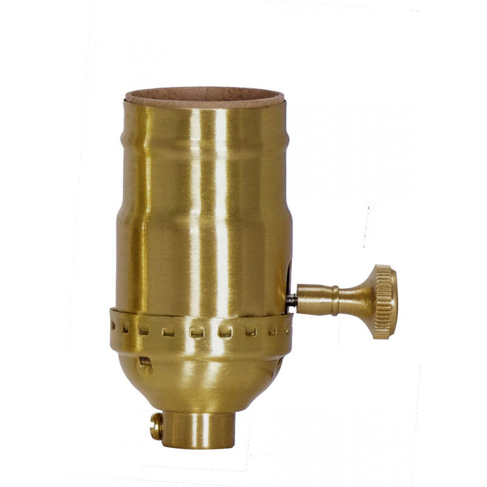 Satco - 80-1772 - On-Off Turn Knob Socket - Satin Brass