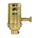 Satco - 80-1795 - Full Range Turn Knob Dimmer Socket With Removable Knob - Polished Brass