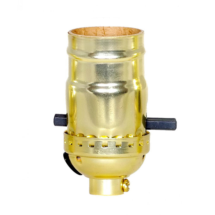 Satco - 80-2137 - On-Off Push Thru Socket - Brite Gilt