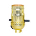 Satco - 80-2137 - On-Off Push Thru Socket - Brite Gilt