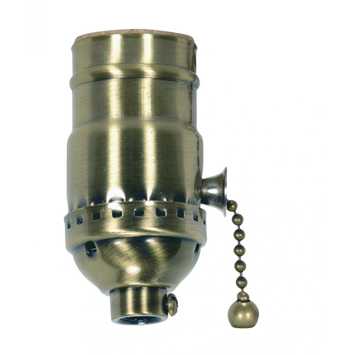 Satco - 80-2212 - On-Off Pull Chain Socket - Antique Brass