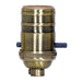 Satco - 80-2218 - On-Off Push Thru Socket - Antique Brass